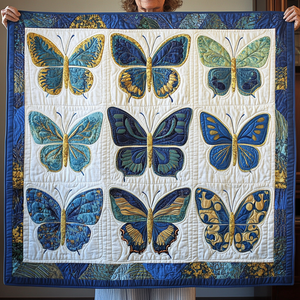 Azure Harmony Quilted Blanket NCU0VL1098