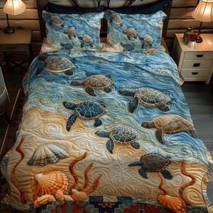 Baby Turtle Voyage 3-Piece Quilted Bedding Set NCU0TH1329