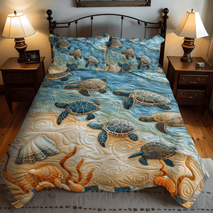 Baby Turtle Voyage 3-Piece Quilted Bedding Set NCU0TH1329