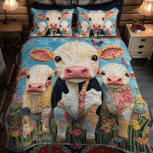 Barnyard Babies 3-Piece Quilted Bedding Set NCU0TH1383
