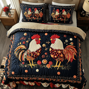 Barnyard Elegance 3-Piece Quilted Bedding Set NCU0VH3063