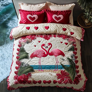 Beach Bum Lovebirds 3-Piece Quilted Bedding Set NCU0PT2990