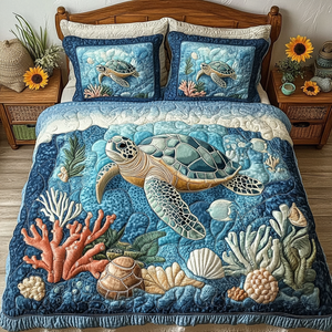 Beach Vibes 3-Piece Quilted Bedding Set NCU0VL1626