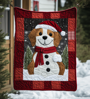 Beagle Winter Wishes Quilted Blanket NCU0VL615