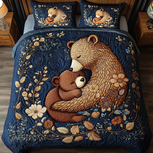 Bear Haven 3-Piece Quilted Bedding Set NCU0NT2845