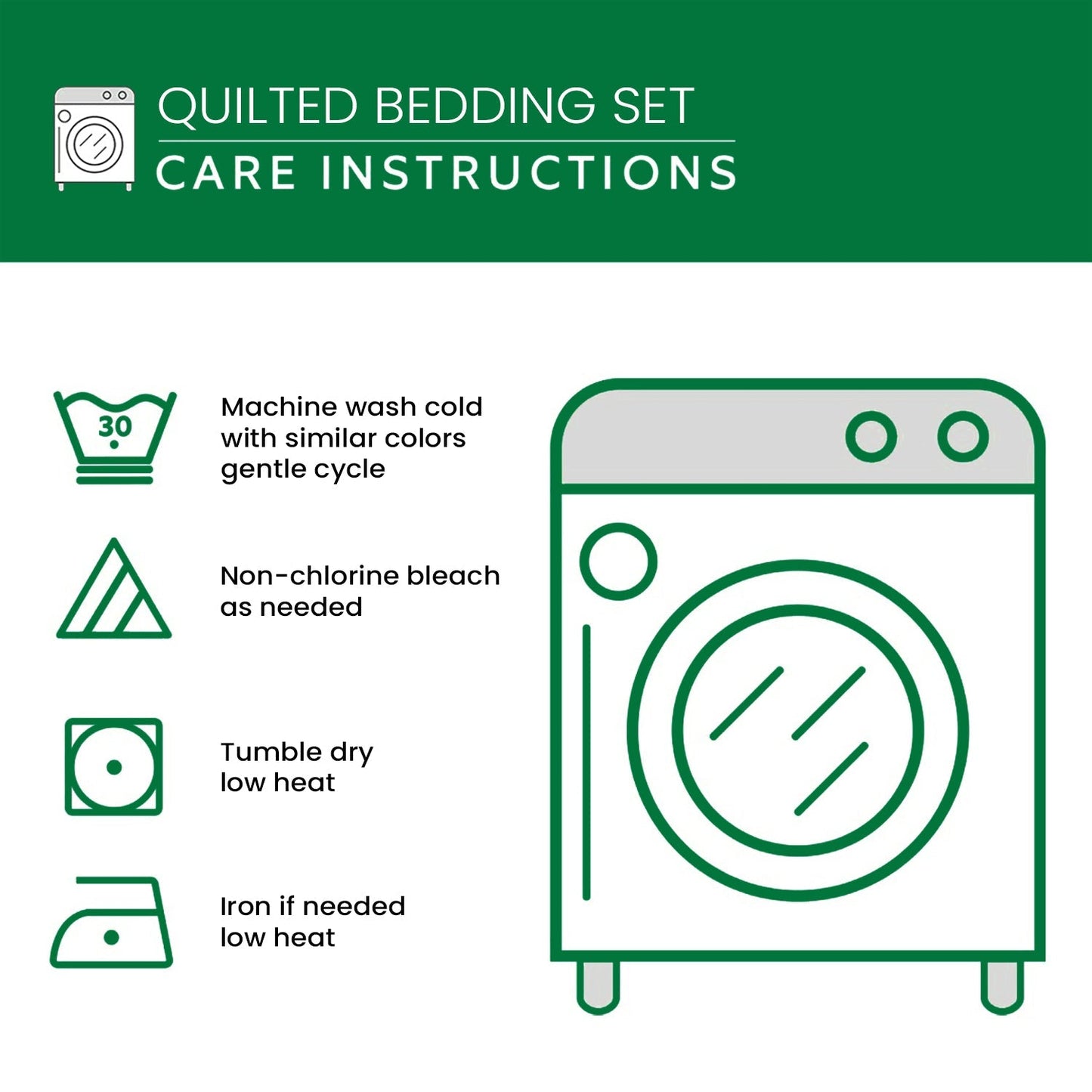 Bloom Butter 3-Piece Quilted Bedding Set NCU0VH2208