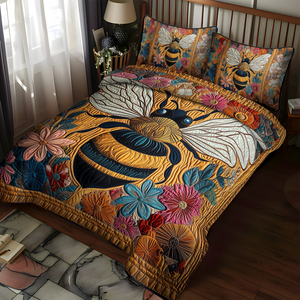 Bee Bliss 3-Piece Quilted Bedding Set NCU0DK4512