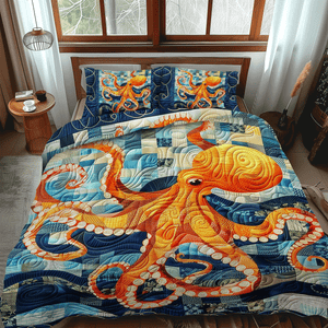 Benthic Beauty 3-Piece Quilted Bedding Set NCU0DV217
