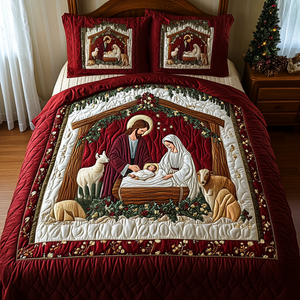 Bethlehem Comfort 3-Piece Quilted Bedding Set NCU0VH844