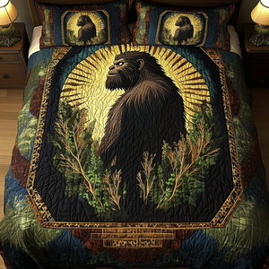 Bigfoot Golden Aura 3-Piece Quilted Bedding Set NCU0NT3285