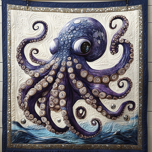 Black Pearl Octopus Quilted Blanket NCU0DV4139