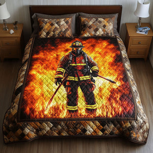 Blaze Protector 3-Piece Quilted Bedding Set NCU0NT2951