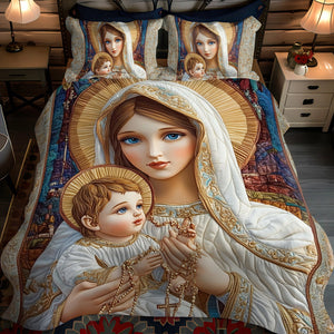 Blessed Embrace 3-Piece Quilted Bedding Set NCU0NT1771