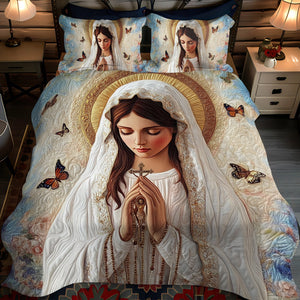 Blessed Radiance 3-Piece Quilted Bedding Set NCU0NT1777