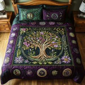 Blooming Eternity 3-Piece Quilted Bedding Set NCU0PT3321