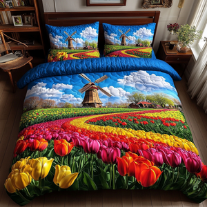 Blooming Horizon 3-Piece Quilted Bedding Set NCU0DK4738