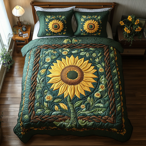 Blooming Sun Quilted Bedding Set NCU0DV2988