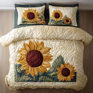 Blooming Sun Quilted Bedding Set NCU0DV3129