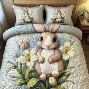 Blossom Bunny 3-Piece Quilted Bedding Set NCU0VH3541