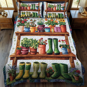 Blossom Shelf 3-Piece Quilted Bedding Set NCU0NT1152