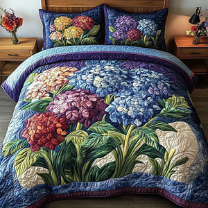 Blue Elegance 3-Piece Quilted Bedding Set NCU0VH3468