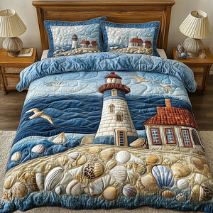 Blue Lagoon 3-Piece Quilted Bedding Set NCU0VL1364