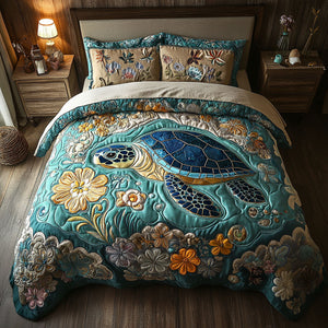 Blue Lagoon Comfort 3-Piece Quilted Bedding Set NCU0PT5128