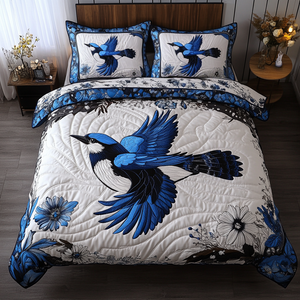 Bluejay Haven 3-Piece Quilted Bedding Set NCU0DK4262