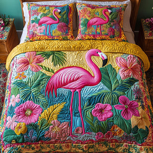 Blush Beauty 3-Piece Quilted Bedding Set NCU0NT2583