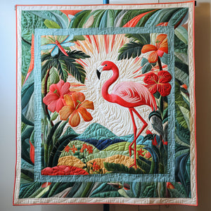 Blush in the Tropics Quilted Blanket NCU0PT4582