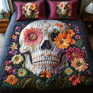 Bohemian Bloom 3-Piece Quilted Bedding Set NCU0PT2063