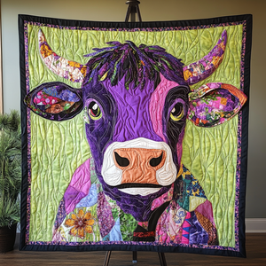 Bold Bovine Quilted Blanket NCU0VH3261