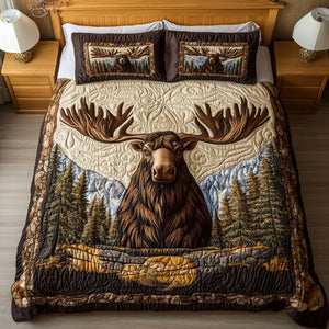 Bold Stag 3-Piece Quilted Bedding Set NCU0NT3151