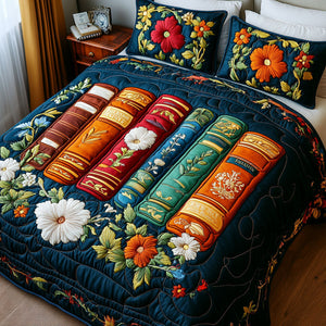 Book Lovers Dream 3-Piece Quilted Bedding Set NCU0PT5066