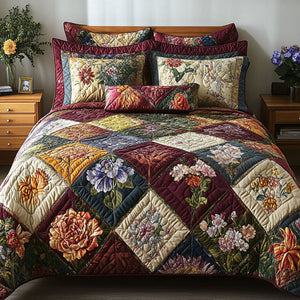 Botanical Beauty 3-Piece Quilted Bedding Set NCU0PT5137