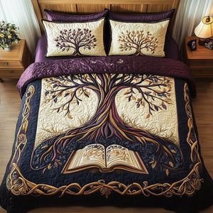 Branches of Enlightenment 3-Piece Quilted Bedding Set NCU0PT4431
