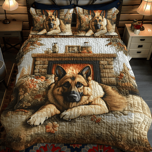 Braveheart Pup Quilted Bedding Set NCU0DV4251