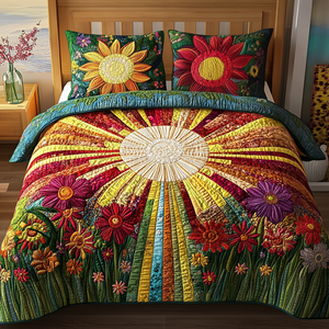 Bright Horizon 3-Piece Quilted Bedding Set NCU0VL1589