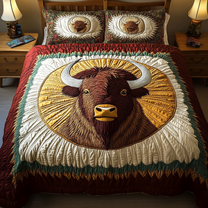 Buffalo Dreams 3-Piece Quilted Bedding Set NCU0VH1905