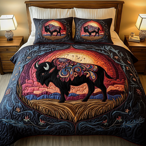 Buffalo Legend 3-Piece Quilted Bedding Set NCU0VH1637