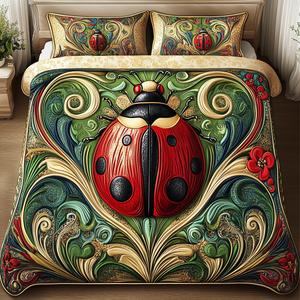 Bug Garden 3-Piece Quilted Bedding Set NCU0VH2031