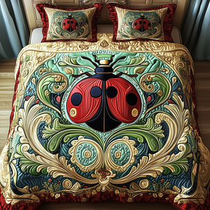 Bug Paradise 3-Piece Quilted Bedding Set NCU0VH2033