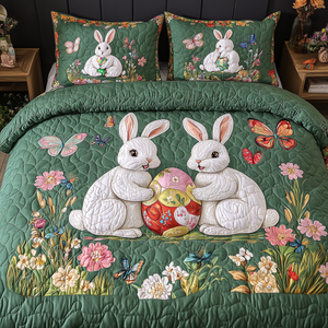 Bunny Bliss 3-Piece Quilted Bedding Set NCU0VH2950