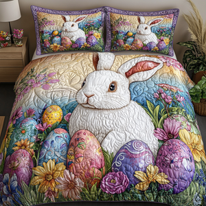 Bunny Meadows 3-Piece Quilted Bedding Set NCU0VL1525