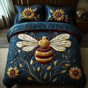 Busy Hive 3-Piece Quilted Bedding Set NCU0DK5009