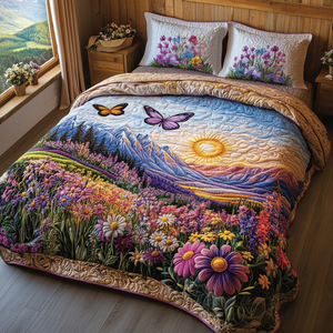 Butterfly Serenade Quilted Bedding Set NCU0DV3191