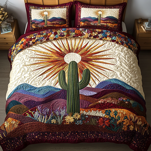 Cactus Dream 3-Piece Quilted Bedding Set NCU0VH3421