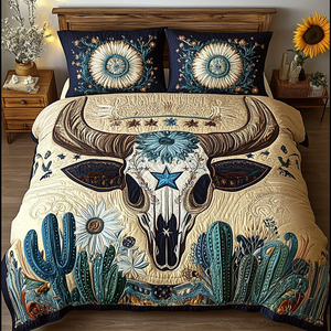 Cactus Love 3-Piece Quilted Bedding Set NCU0VL1611