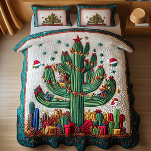 Cactus Path 3-Piece Quilted Bedding Set NCU0PT2565