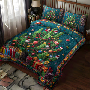 Cactus Reflections 3-Piece Quilted Bedding Set NCU0PT2566